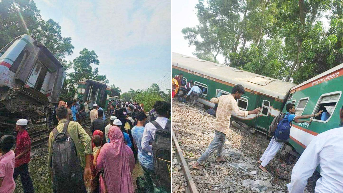 কুমিল্লায় বিজয় এক্সপ্রেস ট্রেনের ৯টি বগি লাইনচ্যুত