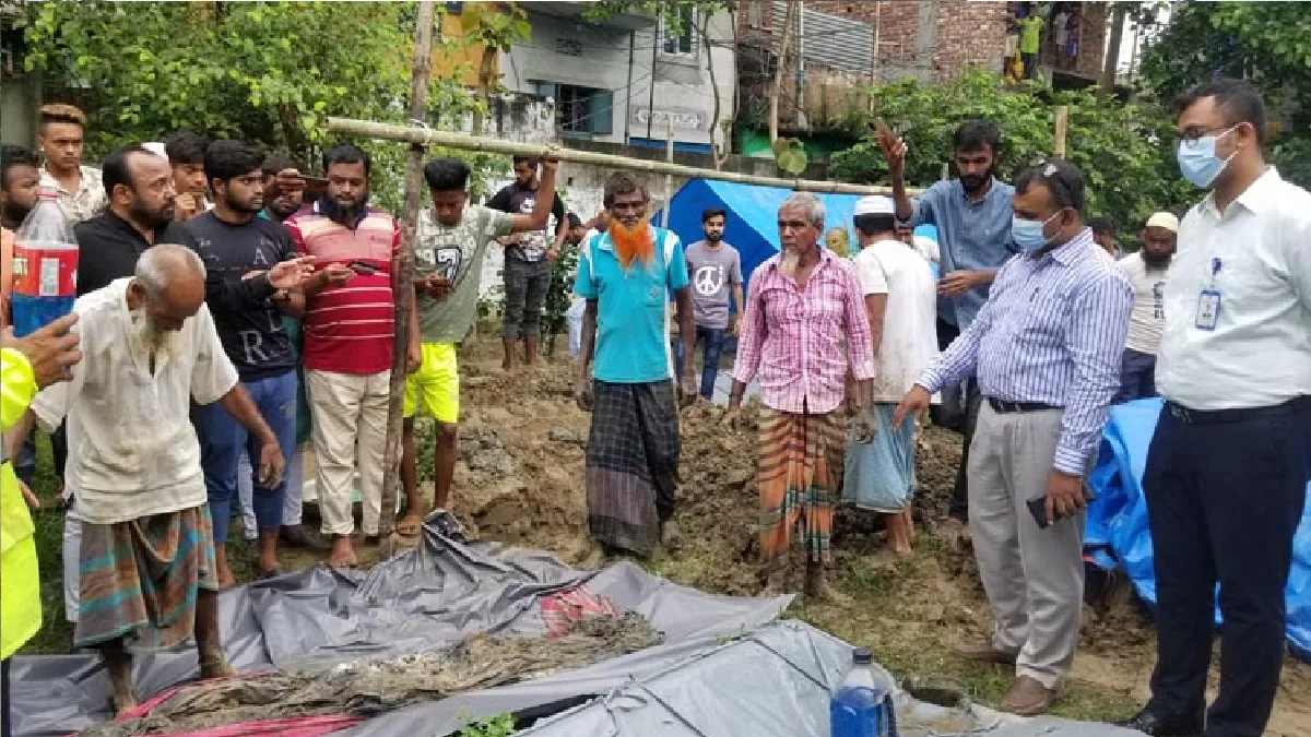 কেরাণীগঞ্জে দাফনের তিন মাস পর যুবকের লাশ উত্তোলন