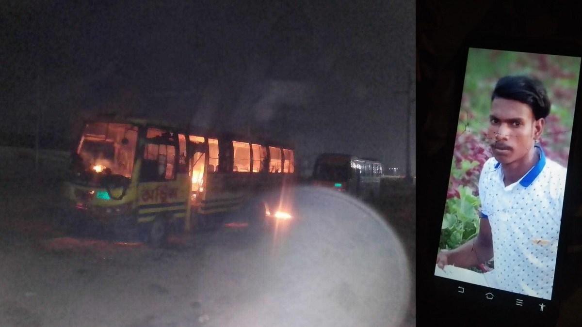 রাজধানীর বিভিন্ন স্থানে বাসে অগ্নিসংযোগ, নিহত ১